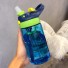 Detská cestovná fľaša so slamkou modrá
