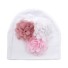 Detská čiapka s kvetinami Rose biela