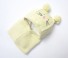 Detská čiapka s nákrčníkom v tvare mačičky J1852 žltá