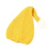 Detská háčkovaná čiapka s brmbolcom žltá