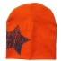 Dětská lehká čepice s potiskem hvězdy J3131 oranžová