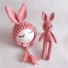 Dětská pletená čepice a králík set 2 ks růžová