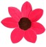 Detská podložka do vane v tvare kvety J3134 tmavo ružová