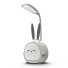 Detská stolná lampa v tvare králika sivá