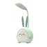 Detská stolná lampa v tvare králika zelená