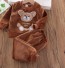Detská tepláková súprava s medveďom hnedá