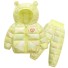 Detská zimná bunda a nohavice L2198 svetlo žltá