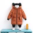 Detská zimná bunda L1910 hnedá