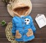 Detská zimná bunda s pandou J1869 modrá