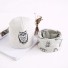 Detská zimná čiapka a nákrčník s potlačou sovy J861 sivá