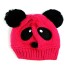 Detská zimná čiapka Panda J863 tmavo ružová