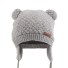 Detská zimná čiapka s klapkami na uši J2467 sivá