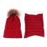 Detská zimná čiapka s nákrčníkom červená