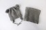 Detská zimná čiapka s uškami + nákrčník J2469 sivá