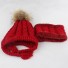 Dětská zimní čepice a nákrčník A395 červená