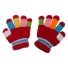 Dětské barevné rukavice A126 červená