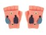 Dětské bezprsté rukavice s pejskem J2874 růžová