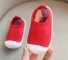 Dětské boty s gumovou podrážkou červená