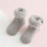 Detské chlpaté ponožky A1492 sivá