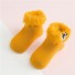 Detské chlpaté ponožky A1492 žltá