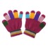 Detské farebné rukavice A126 tmavo ružová