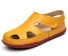 Detské kožené sandále žltá