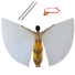 Detské krídla na brušné tance polené biela