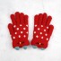 Detské pletené rukavice s bodkami červená