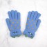 Detské pletené rukavice s bodkami modrá