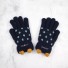 Dětské pletené rukavice s puntíky tmavě modrá