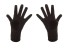 Detské pletené zimné rukavice s brmbolcom J2879 čierna