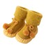 Detské ponožky s tvrdou podrážkou a guličkami žltá