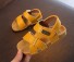 Dětské prošívané sandály tmavě žlutá