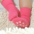 Detské protišmykové ponožky A1495 tmavo ružová