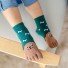 Detské prstové ponožky s motívom zvieratiek svetlo hnedá