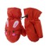 Detské rukavice so zajačikom červená