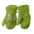 Detské rukavice so zajačikom zelená