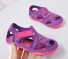 Detské sandále na suchý zips fialová
