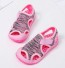 Detské sandále na suchý zips ružová
