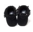 Detské topánočky so strapcami čierna