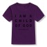 Detské tričko B1578 tmavo fialová