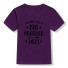Detské tričko pre súrodencov B1510 tmavo fialová