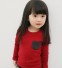 Detské tričko s dlhým rukávom B1472 červená