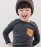Detské tričko s dlhým rukávom B1472 tmavo sivá