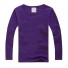 Detské tričko s dlhým rukávom B1534 tmavo fialová
