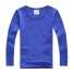 Detské tričko s dlhým rukávom B1534 tmavo modrá