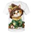 Detské tričko s mačkou B1439 D