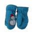 Detské zimné palčiaky s motívom snehuliaka modrá