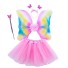Dětský kostým motýlí křídla se sukní růžová