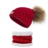 Detský pletený set čiapky a nákrčník červená